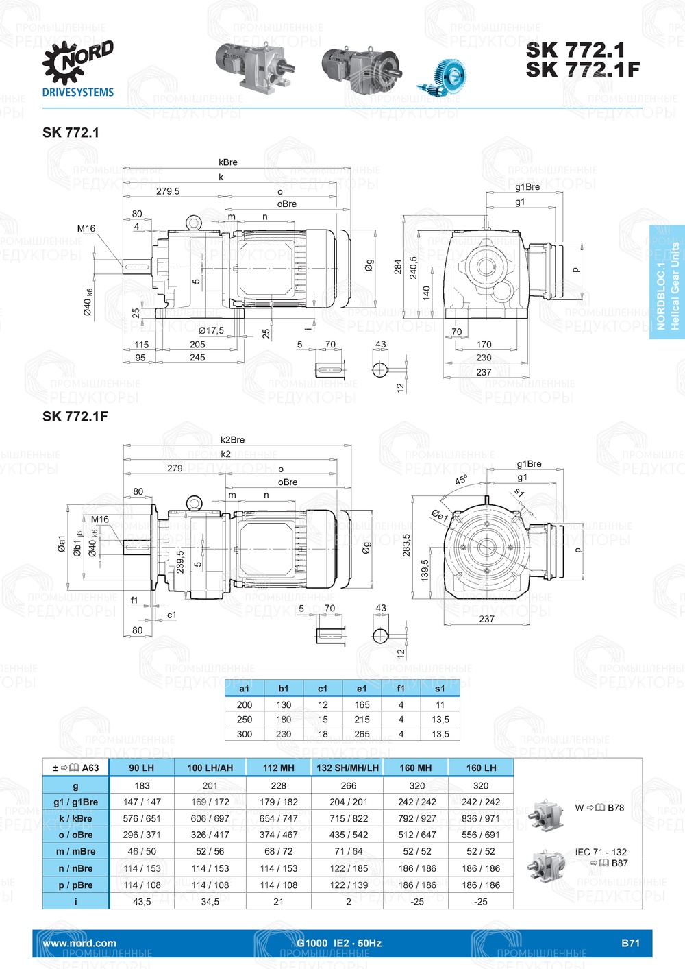 Мотор-редуктор Nord SK 772.1 Nord SK 772.1